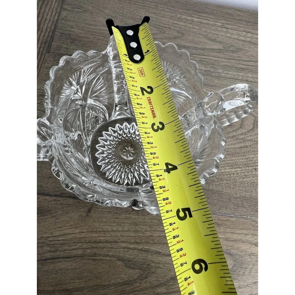 VINTAGE EAPG Biscuit, Cracker Jar Antique Early American Pattern Glass Pressed 2